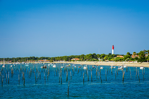 Cap Ferret and the Arcachon bay on a summer day in France