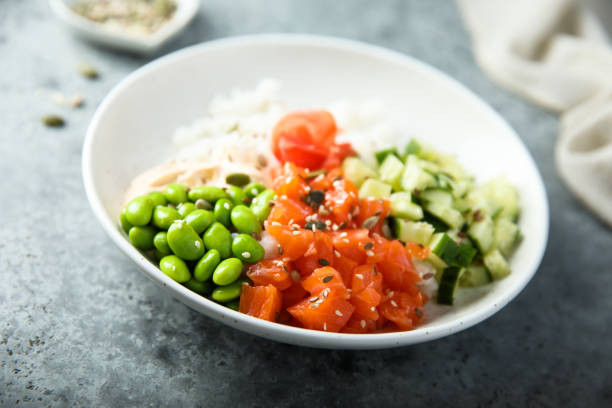 istock Poke with smoked salmon 1390827961