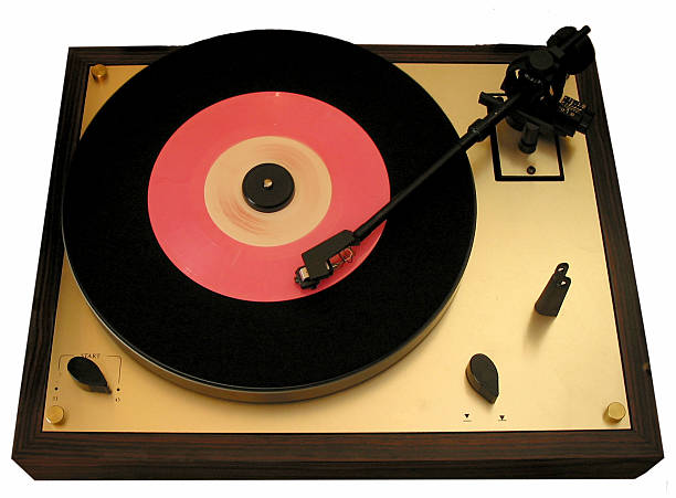 istock vinyl - turtable with pink 7 139082828