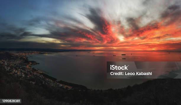 Trieste Sunset Stock Photo - Download Image Now - Adriatic Sea, Beauty In Nature, Cloud - Sky
