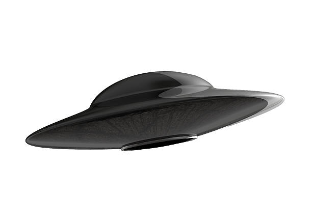 A isolated on white background of a classic 1950s style ufo flying saucer.<BR>More UFOs in the <A HREF=\