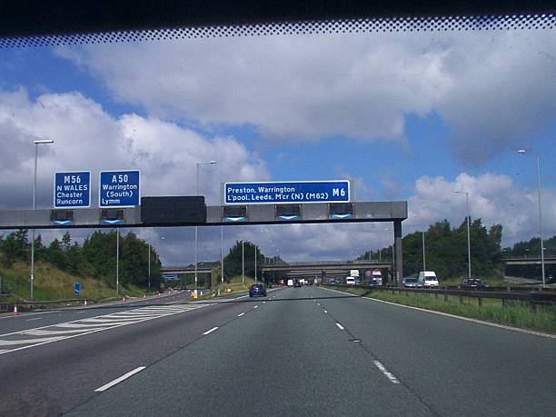 istock Approaching Junction 20 on the M6, nr Warrington 139083040