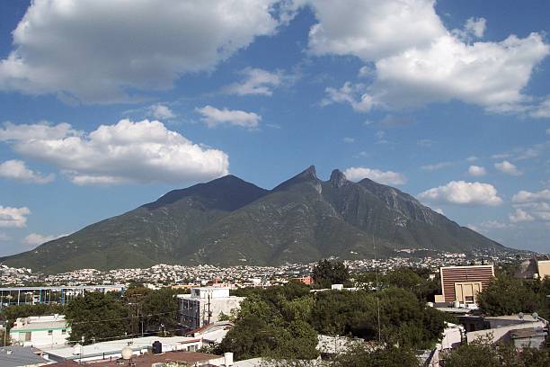 Cerro de la Silla This is a mountain in Monterrey, Mexico. It's called Cerro de la Silla. hill stock pictures, royalty-free photos & images