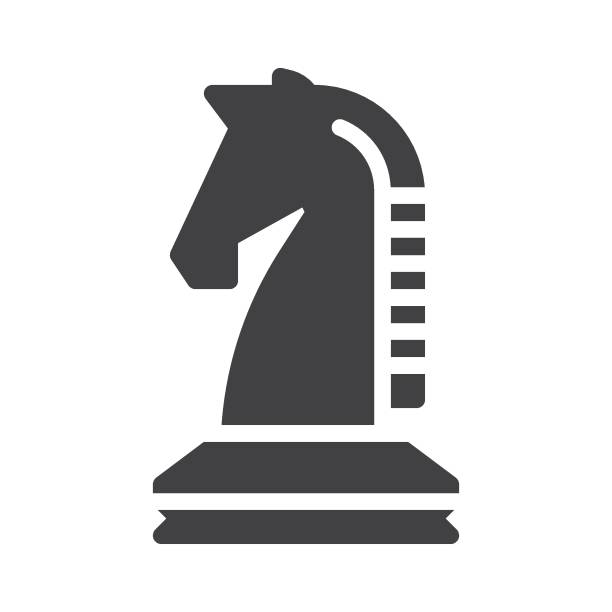 Chess knight vector icon Chess knight vector icon. filled flat sign for mobile concept and web design. Horse chess piece glyph icon. Symbol, logo illustration. Vector graphics knight chess piece stock illustrations