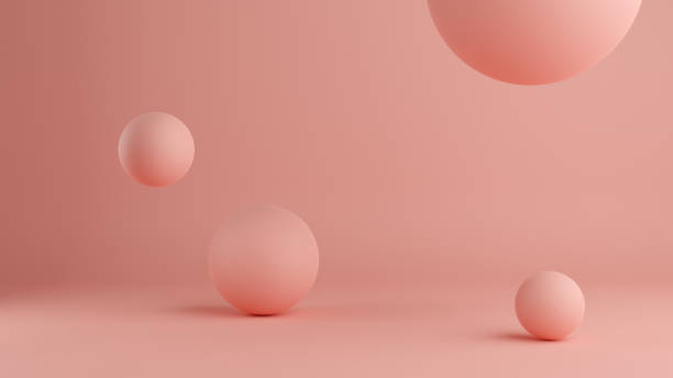 istock Abstract 3d rendering of pink spheres on pink background. 1390831881