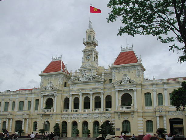 Western Building in Vietnam stock photo