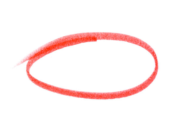 red highlighter circle on white background red highlighter circle on white background rame stock pictures, royalty-free photos & images