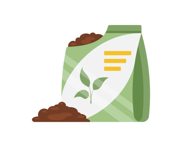 Fertile land package isometric icon vector organic compost pack ground garden tool bio agronomy Fertile land package isometric icon vector illustration. Organic compost pack ground garden tool bio agronomy isolated. Ecology mineral soil for growing plants agriculture work fertilizer icon stock illustrations