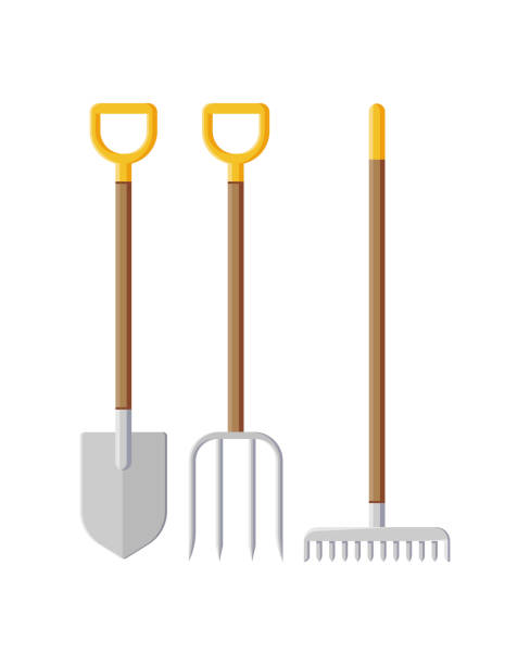 istock Collection gardening equipment for landscaping planting cultivating work isometric icon vector 1390836337