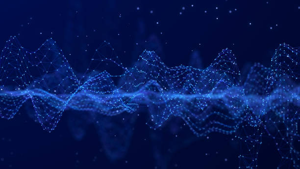 istock Sci-fi background. Digital landscape with dots and lines. Cyberspace grid. Background concept for your design. 3d 1390836394
