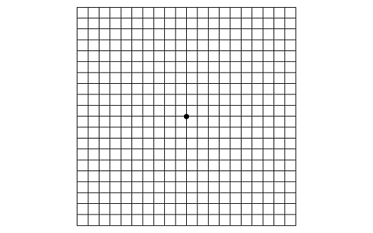 Amsler chart, self-check sheet for visual field abnormalities