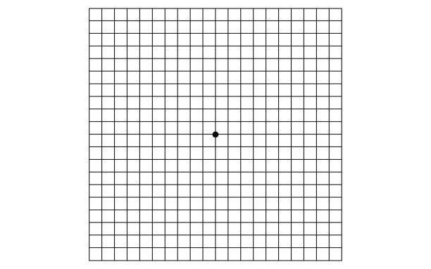 Amsler chart, self-check sheet for visual field abnormalities Amsler chart, self-check sheet for visual field abnormalities grid pattern stock illustrations