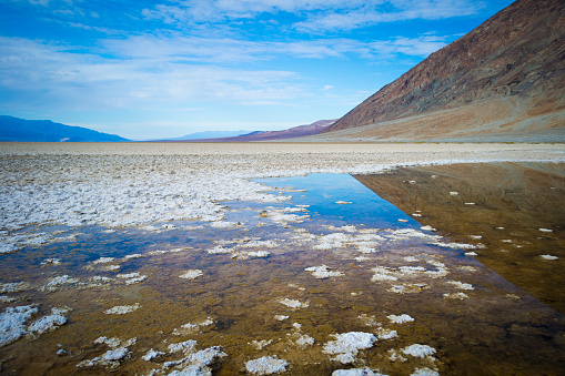 View on Badwater Basin in Death Valley, USA