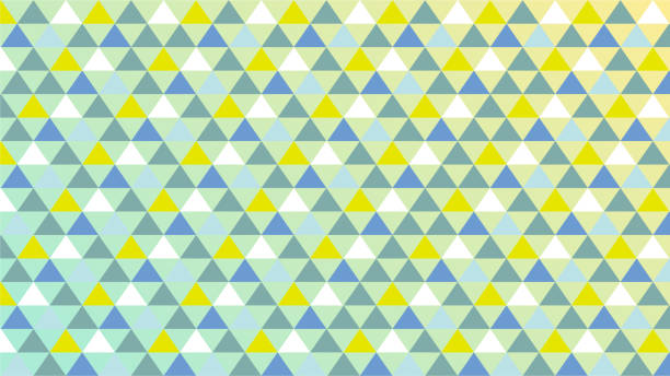 이것은 다채로운 초여름 이미지가있는 삼각형 패턴의 배경 그림입니다. - mosaic modern art triangle tile stock illustrations
