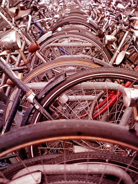 Amsterdam Bicycles stock photo