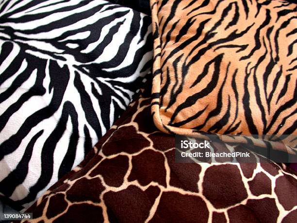 Animal Print Pillows Stock Photo - Download Image Now - Pillow, Tiger, Animal Pattern