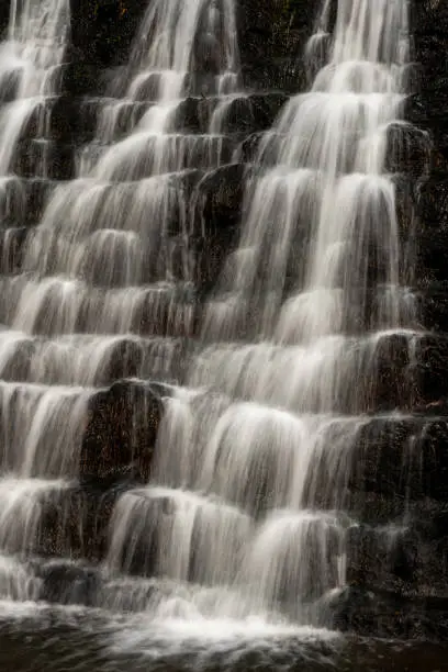 Close Up of Water Cascading Down Fordyce Ricks Pond Dam in Hot Springs National Park