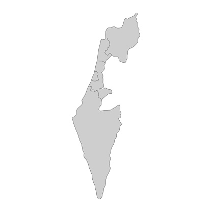 イスラエルの政治地図を概説する。高精細なベクターイラスト。 - イラスト素材...