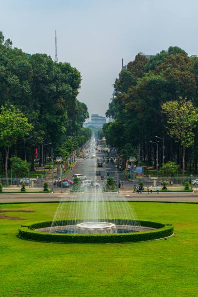 istock Le Duan street view from Independence Palace 1390849129