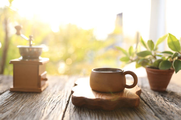 istock Wooden coffee cup and coffee grinder 1390849868