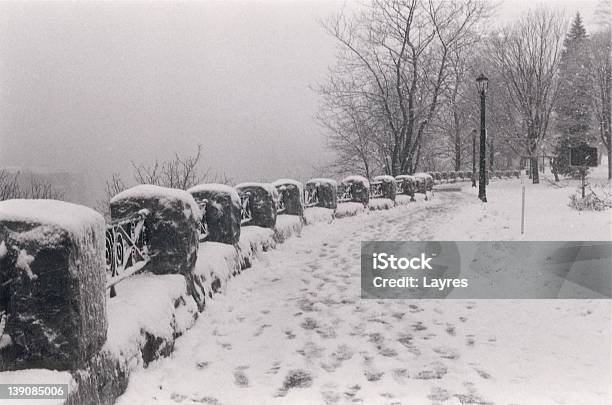 Path Along Niagara Stock Photo - Download Image Now - Black And White, Canada, Curve