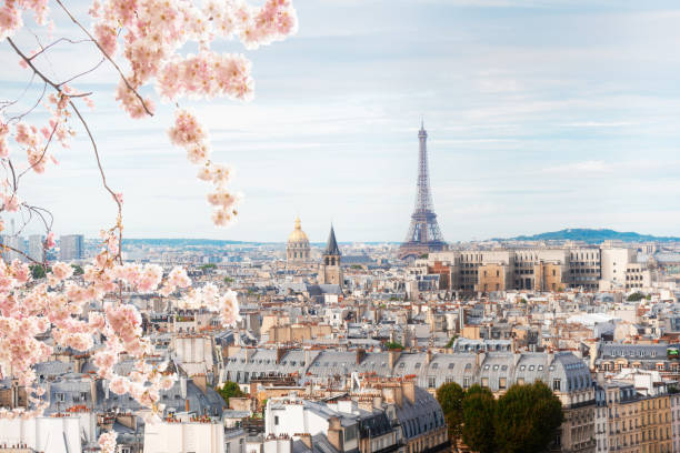 istock skyline of Paris with eiffel tower 1390850765