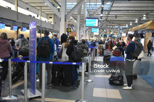 Vancouver International Airport British Columbia Canada People Luggage View Stock Photo - Download Image Now