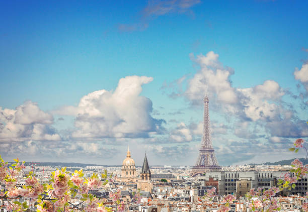 istock skyline of Paris with eiffel tower 1390853693