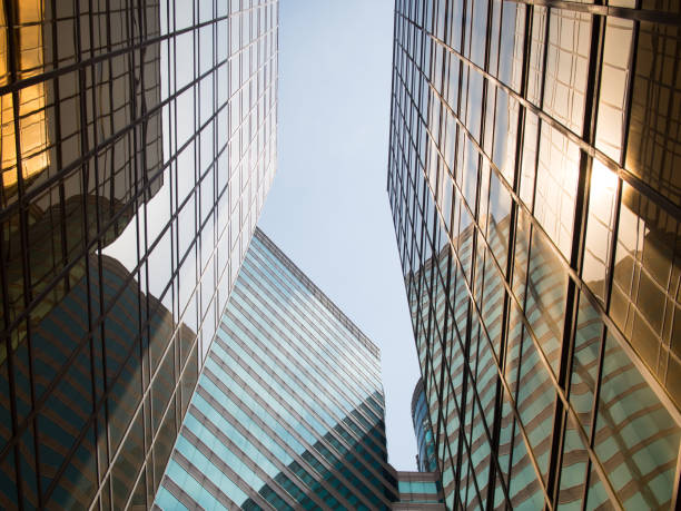istock Low Angle View of Skyscrapers in Hong Kong 1390855364