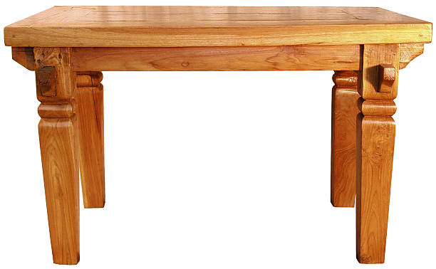 wooden table stock photo