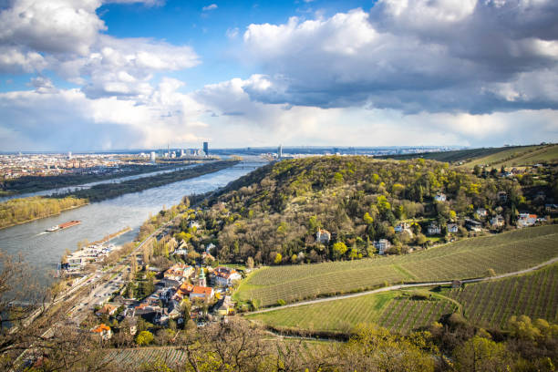 istock aerial view over Danube and Vienna 1390855575