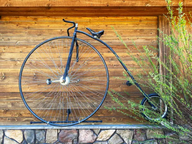 a british antique england vintage penny farthing english bicycle bike garden great britain decor uk display