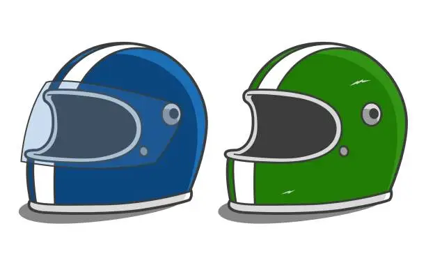 Vector illustration of Classic Helmet , Helmet, Bike Helmet, Ride Helmet