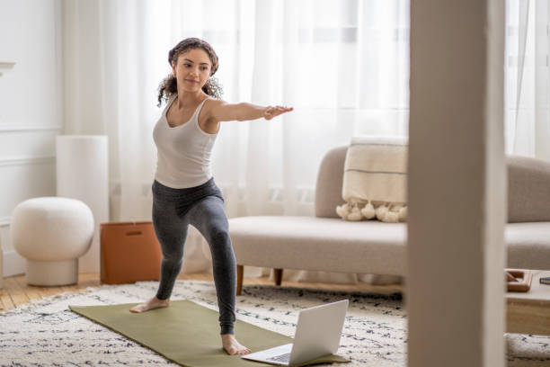 istock At Home Virtual Fitness Class 1390860414