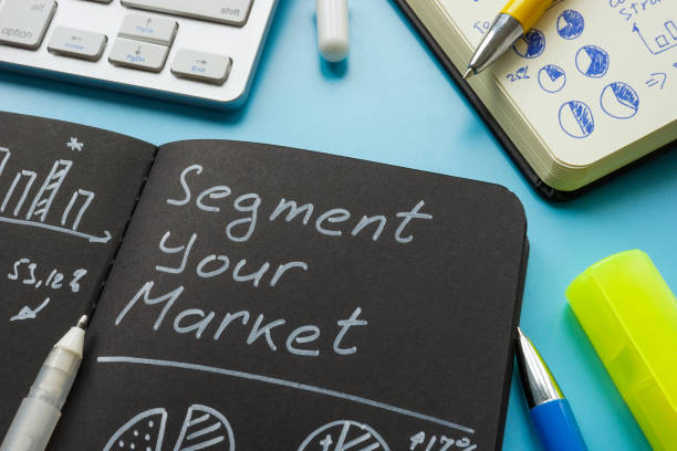 istock Segment your market sign about segmentation in marketing. 1390861489