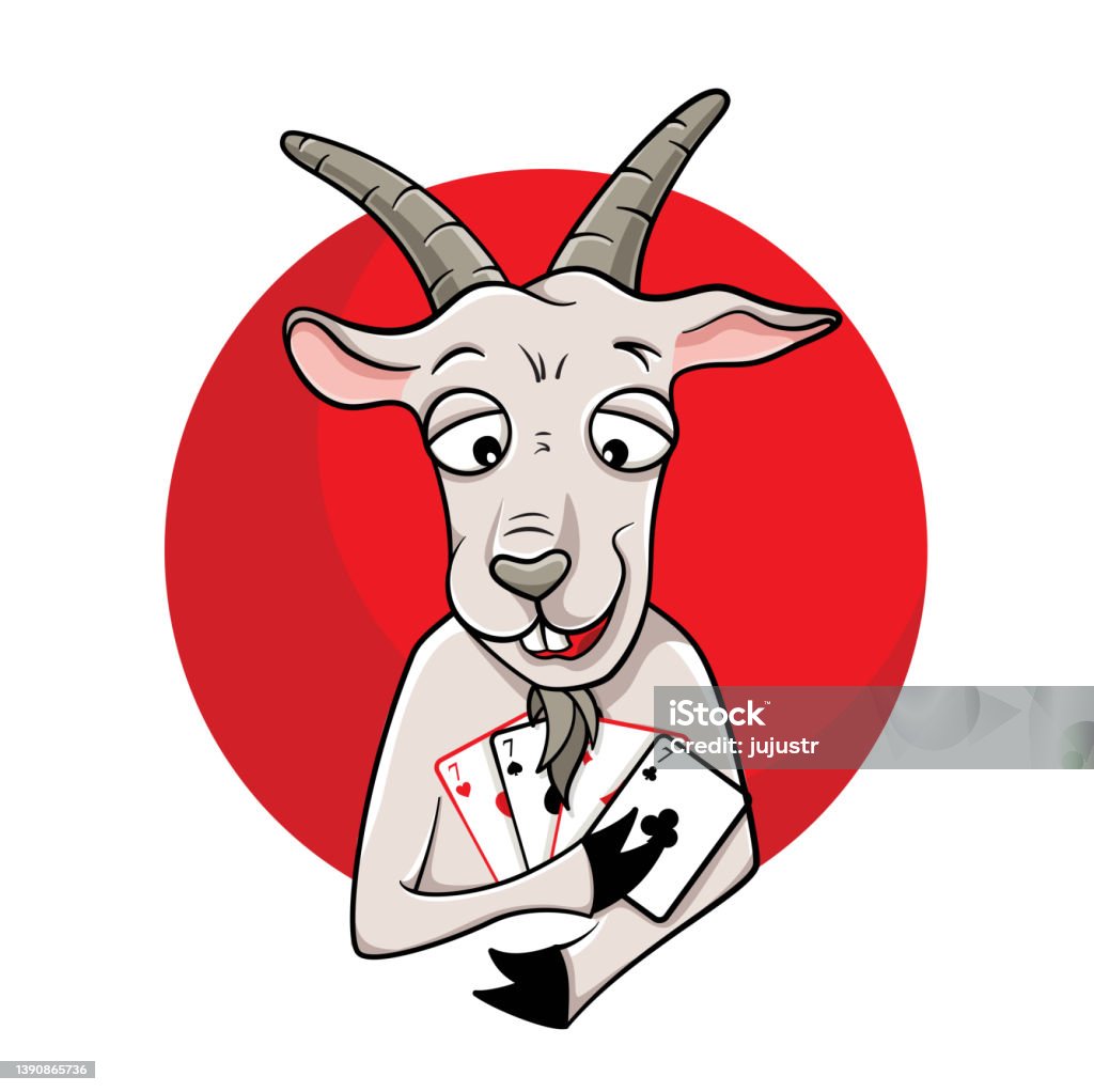 Goat Playing Cards Funny Mascot For Poker Club Casino Gambling Business Video  Card Game Industry Stock Illustration - Download Image Now - iStock
