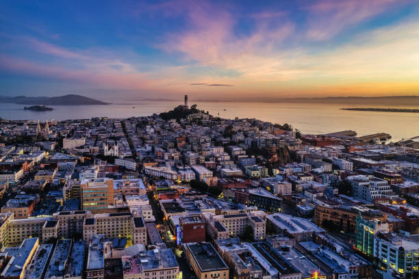 istock Aerial Sunrise Coit Tower 1390865934