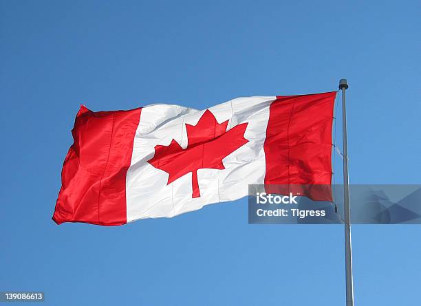 Bandeira Do Canadá - Fotografias de stock e mais imagens de Bandeira - Bandeira, Bandeira Nacional, Bandeira do Canadá