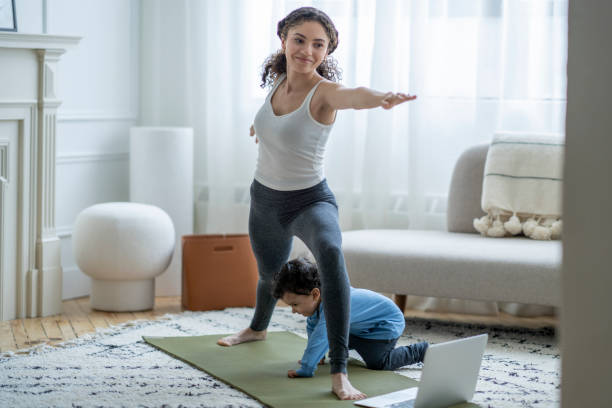 istock Virtual Fitness Class with a Toddler 1390866626