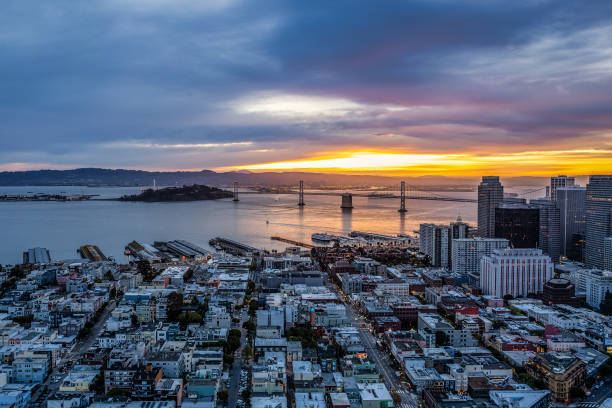 istock Aerial Sunrise over San Francisco Bay 1390868100