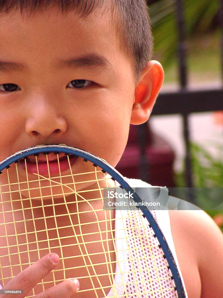 Engraçado infantil 4 - Royalty-free Badminton Foto de stock