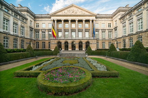 Belgian Federal Parliament in the Palace of the Nation in Brussels - Belgium