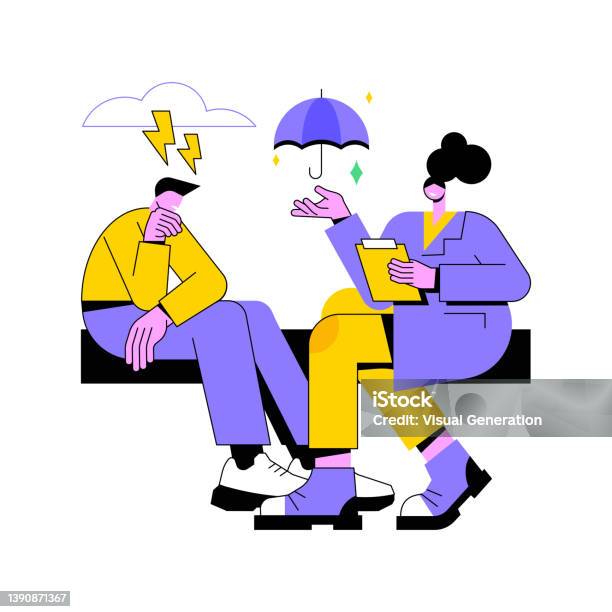 Seasonal Affective Disorder Treatment Abstract Concept Vector Illustration Stock Illustration - Download Image Now