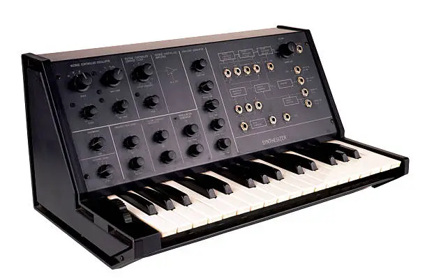 The legendary synthesizer Korg MS 10 with side view. No unsharpen mask used. Clipping path included.