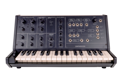 The legendary Korg MS 10 in frontview. No unsharpen mask used. Clipping path included.
