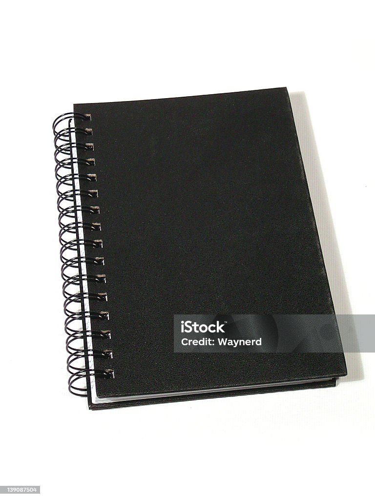 Notebook preta - 1 - Foto de stock de Branco royalty-free