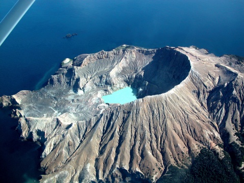 White Island, a semi-active volcano in New Zealand