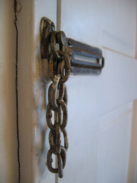 Door Chain stock photo