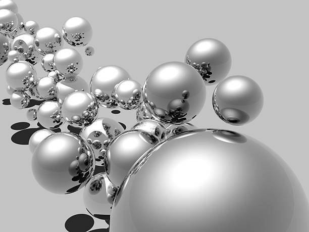 3D Metallic Spheres stock photo