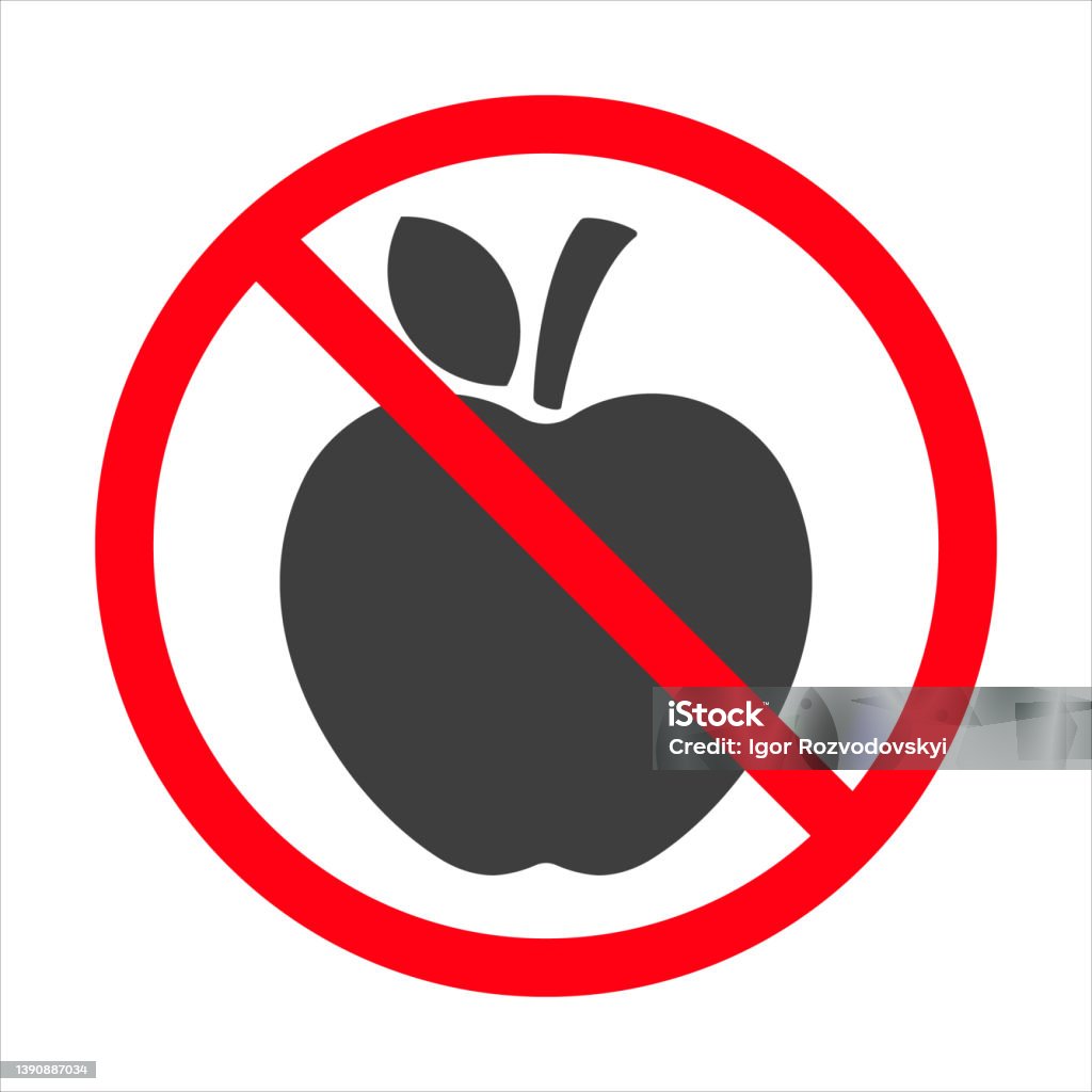 Does Not Apple Sign No Apple Sign On White Background Eps 10 Stock Illustration - Download ...